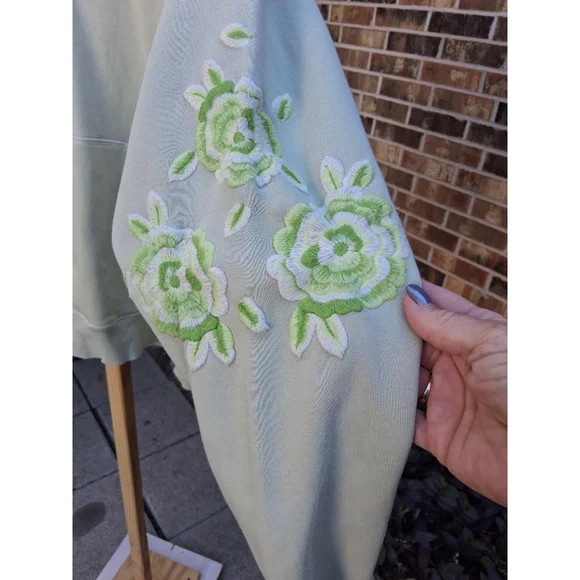 We The Free Free People Made Ombre' Floral Embroidered Hoodie XS - Picture 5 of 15